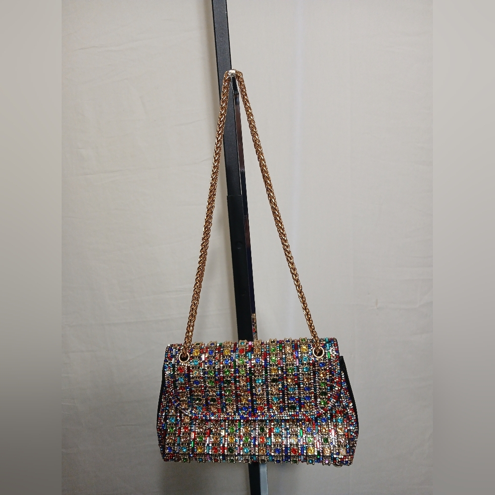 Multi Colored Rhinestone Evening Bag - Picture 3 of 3
